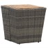 Mesa de centro ratán PE y madera de acacia gris 41,5x41,5x43