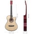 Guitarra acústica con cutaway 6 cuerdas madera tilo