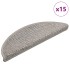 Alfombrillas autoadhesivas sisal 15 uds plateado 56x17x3