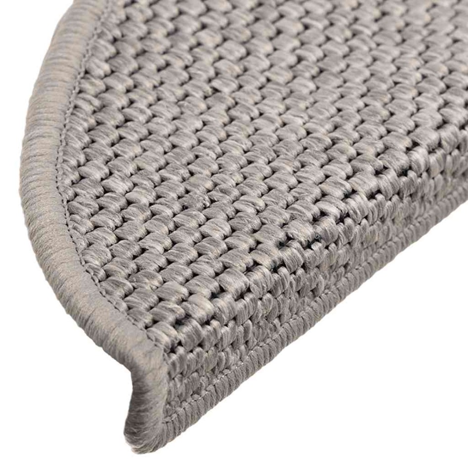 Alfombrillas autoadhesivas sisal 15 uds plateado 56x17x3