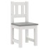 Mesa y sillas infantiles 3 piezas MDF blanco y