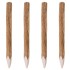 Postes de valla puntiagudos 4 uds madera de avellano 90