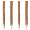 Postes de valla puntiagudos 4 uds madera de avellano 90 cm