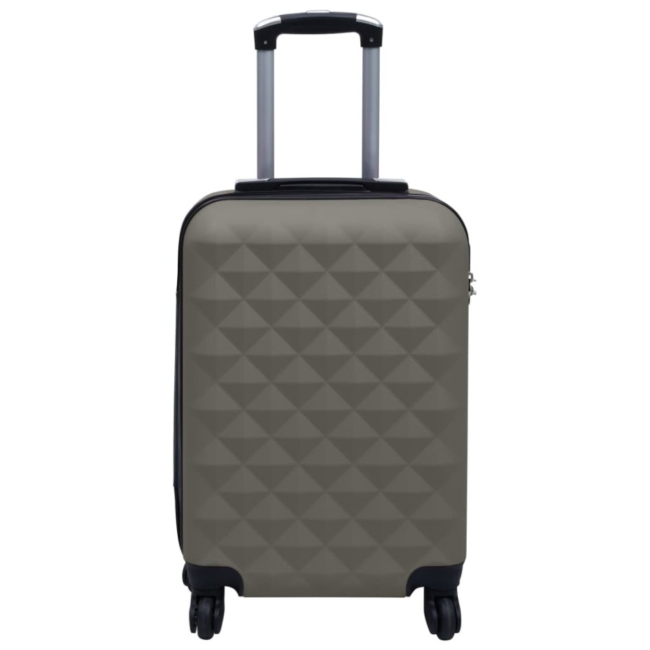 Maleta trolley con ruedas rígida ABS gris