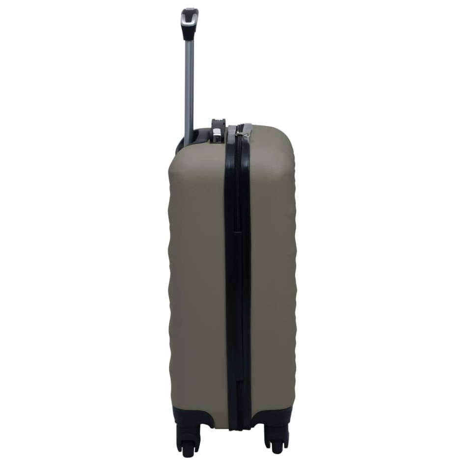 Maleta trolley con ruedas rígida ABS gris