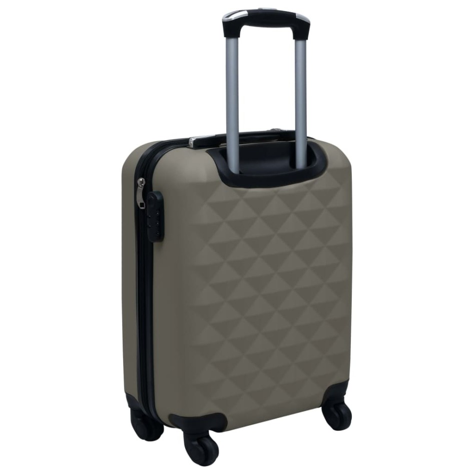 Maleta trolley con ruedas rígida ABS gris