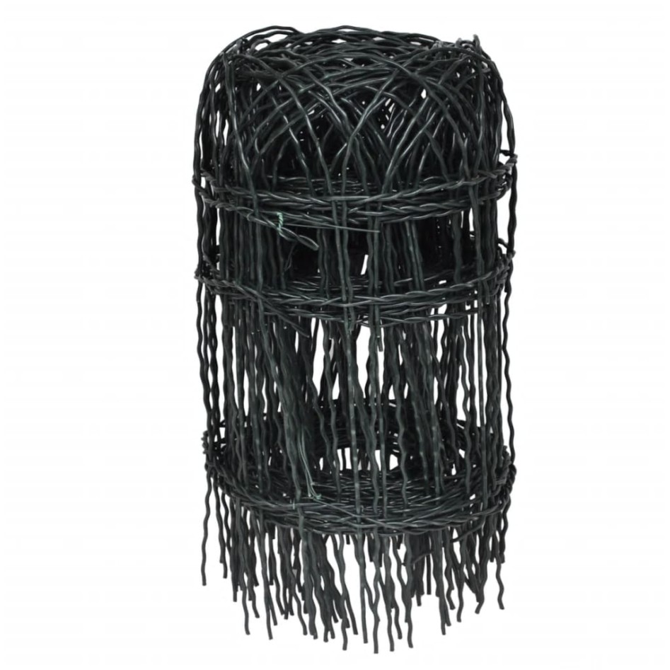 Cerca para césped de hierro recubierto en polvo 25x0,4