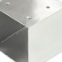 Conectores de postes en T 4 uds metal galvanizado 71x71
