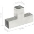 Conectores de postes en T 4 uds metal galvanizado 71x71