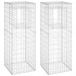 Cestas postes de gaviones 2 unidades hierro 50x50x140