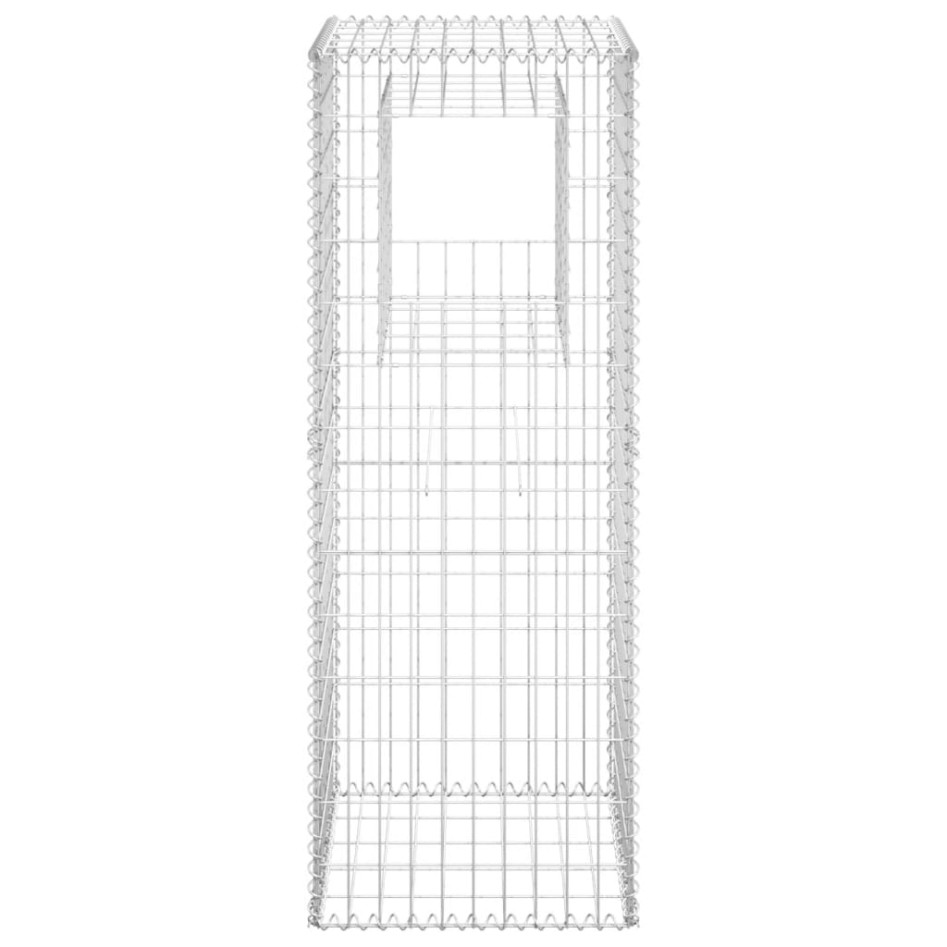 Cestas postes de gaviones 2 unidades hierro 50x50x140