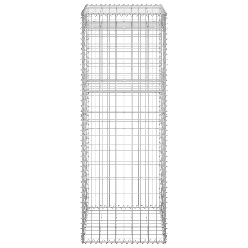 Cestas postes de gaviones 2 unidades hierro 50x50x140