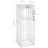 Cestas postes de gaviones 2 unidades hierro 50x50x140