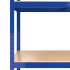 Estantería almacenaje 5 niveles azul madera contrachapada
