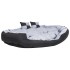 Cojín para perro reversible y lavable gris y negro 150x120x25