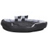 Cojín para perro reversible y lavable gris y negro 150x120x25