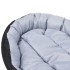 Cojín para perro reversible y lavable gris y negro 150x120x25
