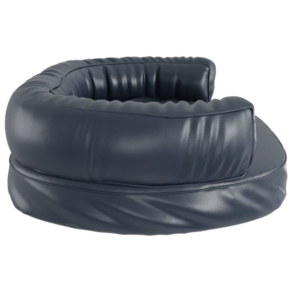 Cama para perros de espuma cuero sintético azul oscuro 88x65