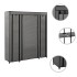 Armario con compartimentos y varillas tela gris 150x45x176