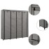 Armario con 4 compartimentos gris 175x45x170