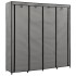 Armario con 4 compartimentos gris 175x45x170