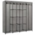 Armario con 4 compartimentos gris 175x45x170