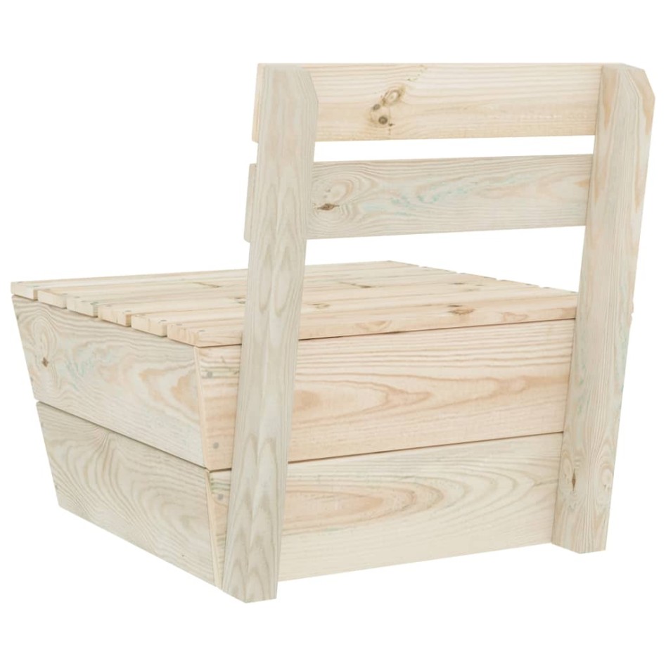 Sofá central seccional de palets madera abeto