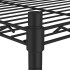 Estante almacenaje 4 niveles ruedas 90x35x142cm negro