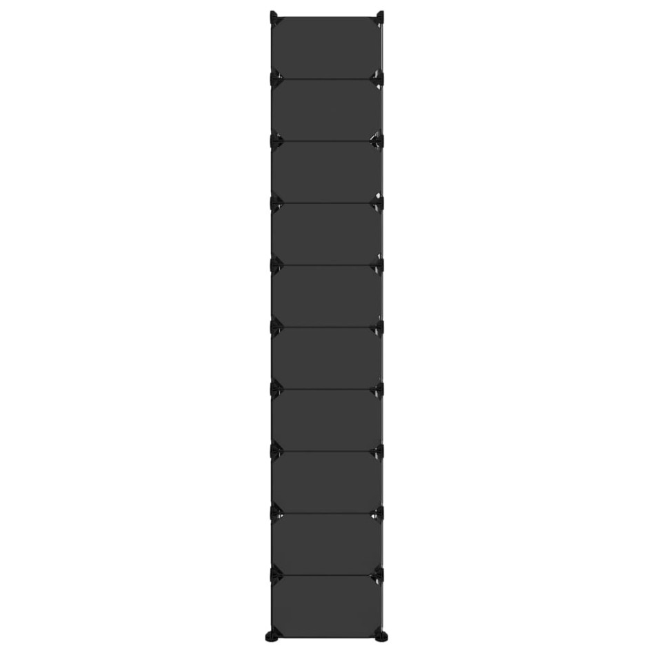 Zapatero PP negro 44x32x174