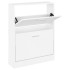 Mueble zapatero madera contrachapada blanco brillo 59x17x81