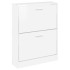 Mueble zapatero madera contrachapada blanco brillo 59x17x81