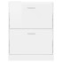 Mueble zapatero madera contrachapada blanco brillo 59x17x81