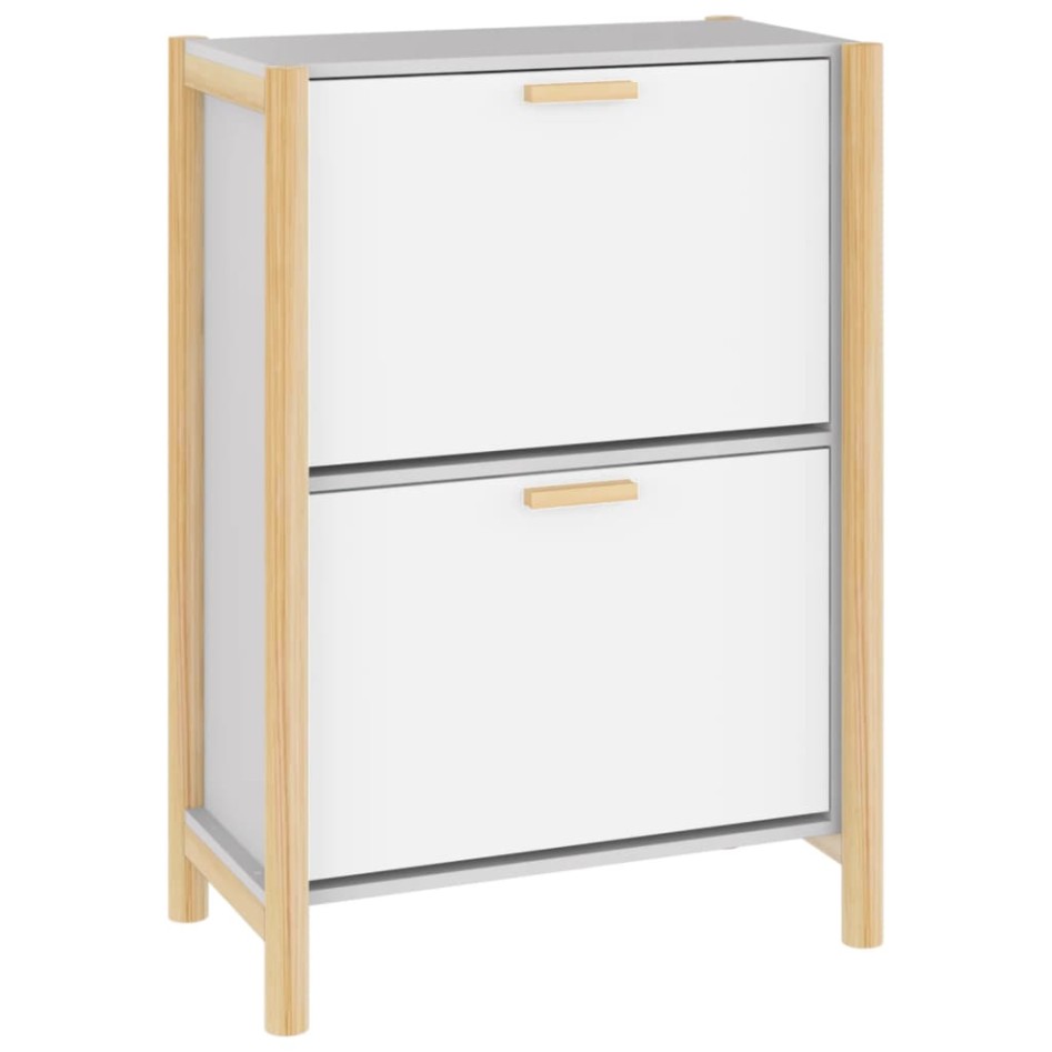 Mueble zapatero madera contrachapada blanco 57,5x33x80