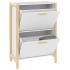 Mueble zapatero madera contrachapada blanco 57,5x33x80