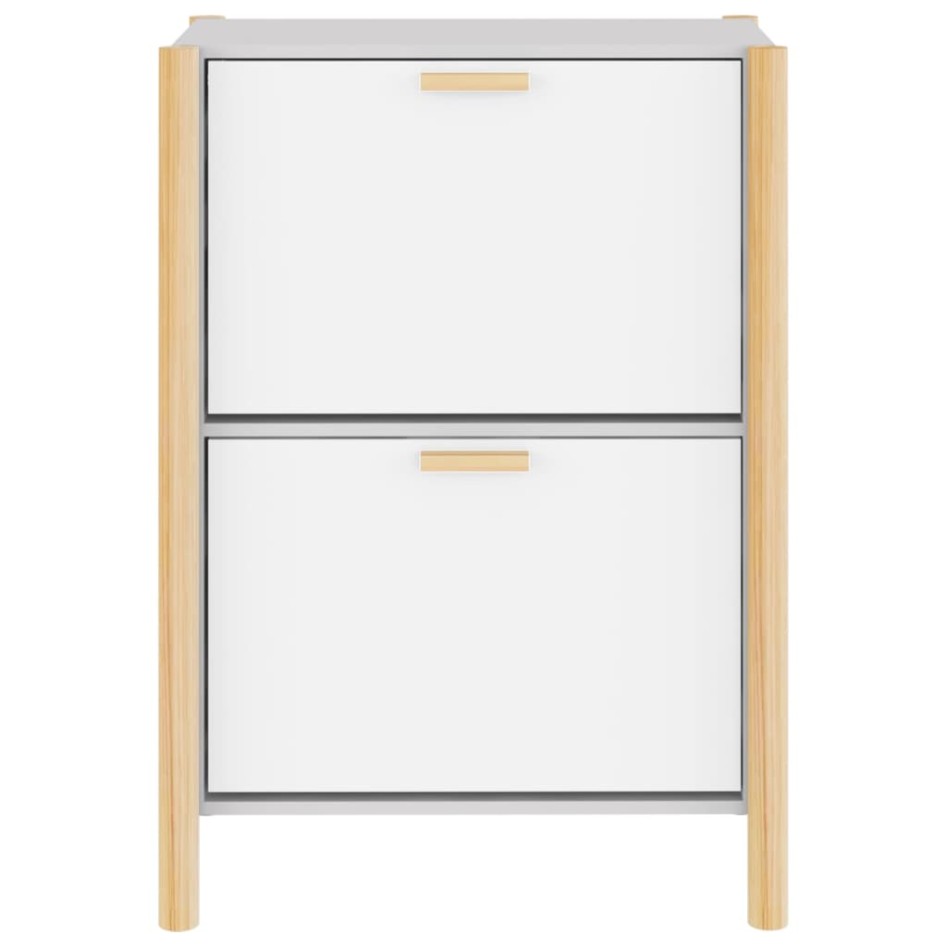 Mueble zapatero madera contrachapada blanco 57,5x33x80