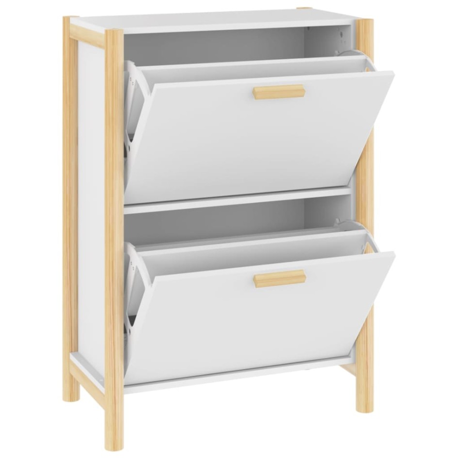 Mueble zapatero madera contrachapada blanco 57,5x33x80