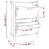 Mueble zapatero madera contrachapada blanco 57,5x33x80