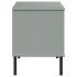 Zapatero con patas metal OSLO madera maciza gris 106x35x45