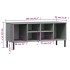 Zapatero con patas metal OSLO madera maciza gris 106x35x45