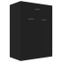 Mueble zapatero de madera contrachapada negro 60x35x84