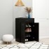Mueble zapatero de madera contrachapada negro 60x35x84