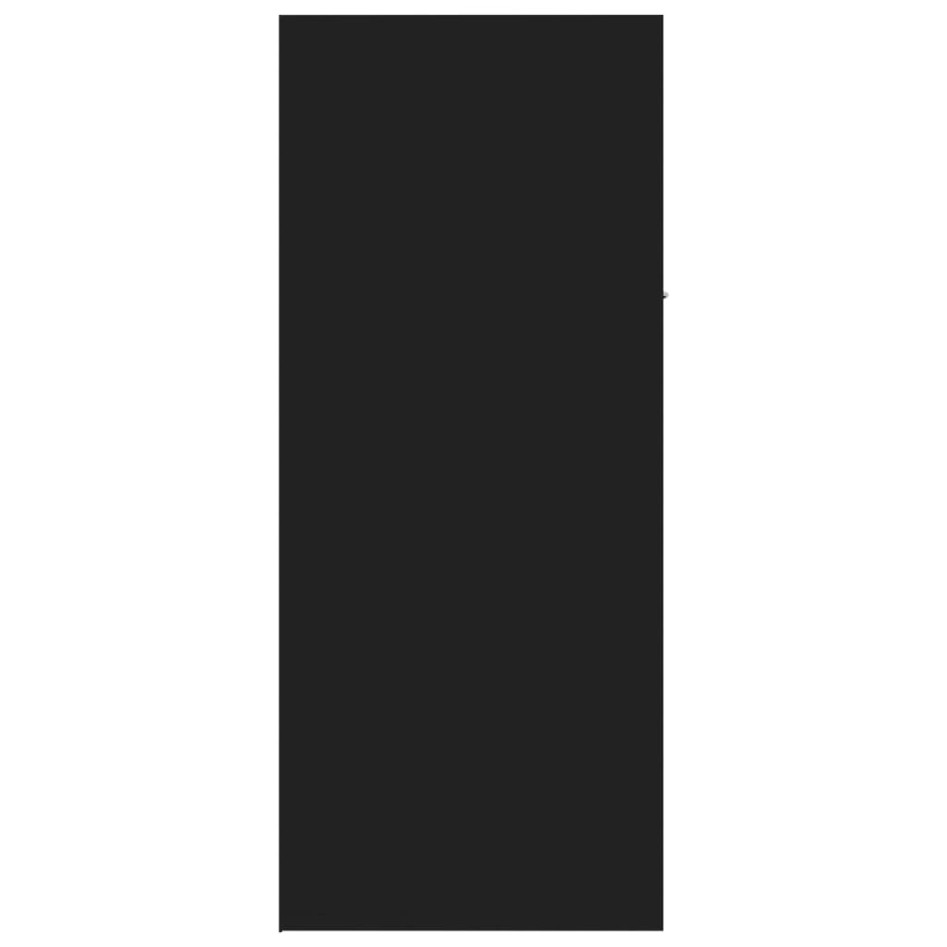 Mueble zapatero de madera contrachapada negro 60x35x84