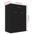 Mueble zapatero de madera contrachapada negro 60x35x84