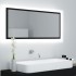 Espejo de baño LED acrílico negro 100x8,5x37