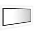 Espejo de baño LED acrílico negro 100x8,5x37