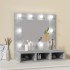 Mueble con espejo y luces LED gris hormigón 60x31,5x62