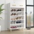 Mueble zapatero de madera contrachapada blanco 60x35x105
