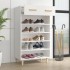 Mueble zapatero de madera contrachapada blanco 60x35x105