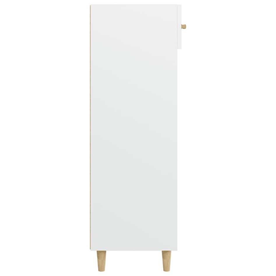 Mueble zapatero de madera contrachapada blanco 60x35x105