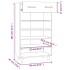 Mueble zapatero de madera contrachapada blanco 60x35x105